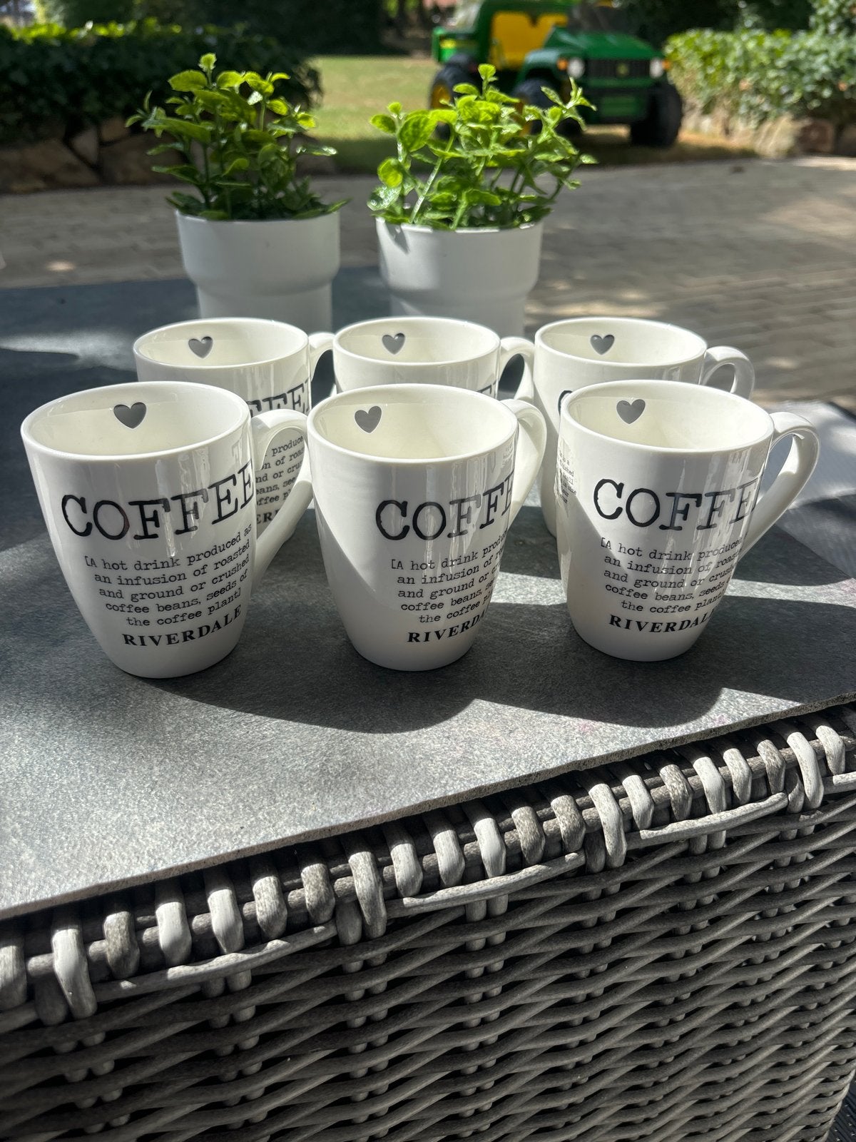 Set van 6 Riverdale koffiekopjes - Nieuw en ongebruikt, Ophalen, Overige typen, Nieuw, Steen/keramiek