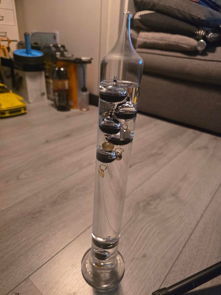 Galileo thermometer, Ophalen