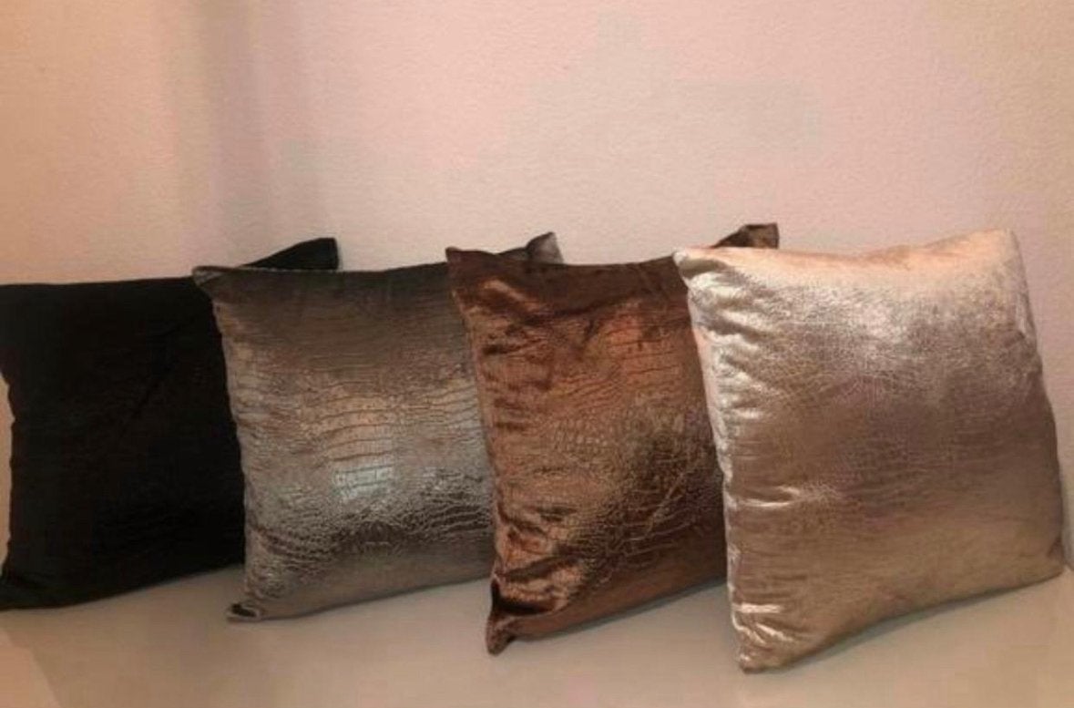 Croco kussens 40cm, Huis en Inrichting, Overige merken, Overige kleuren, Vierkant, Nieuw