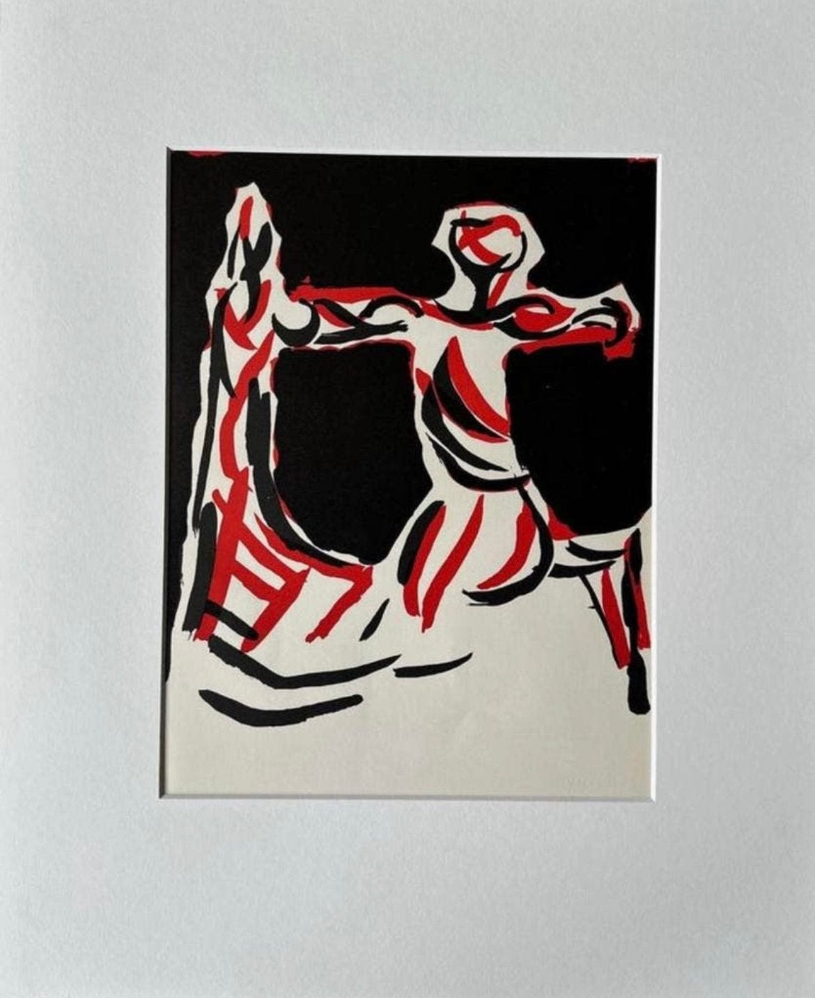 Marino Marini / Litho Cavalier, Antiek en Kunst, Kunst | Litho's en Zeefdrukken, Origineel, Ophalen of Verzenden, Abstract, Lithografie