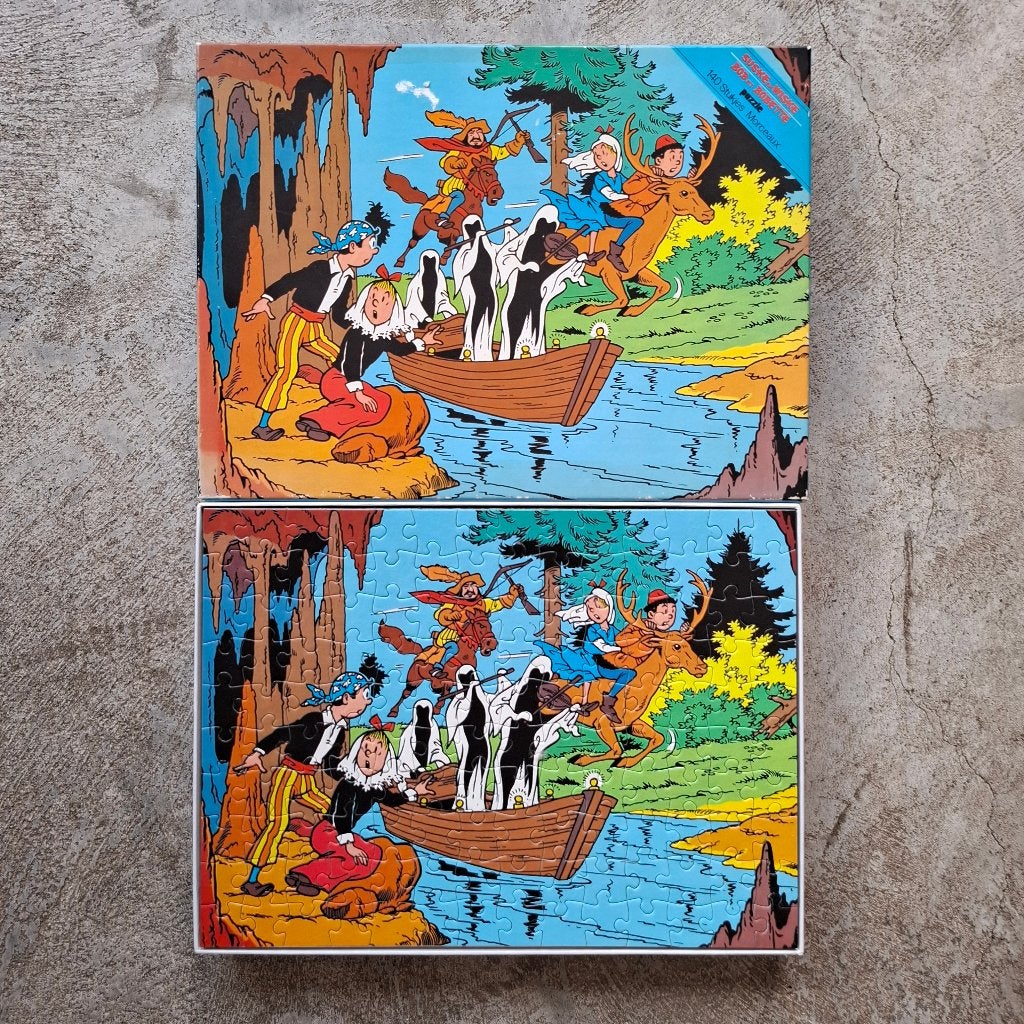 Flamenco puzzel suske en wiske, Ophalen of Verzenden, Minder dan 500 stukjes, Gebruikt, Legpuzzel