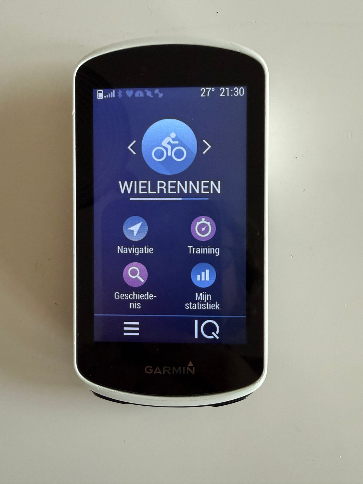 Garmin Edge 1030, Ophalen, Gebruikt