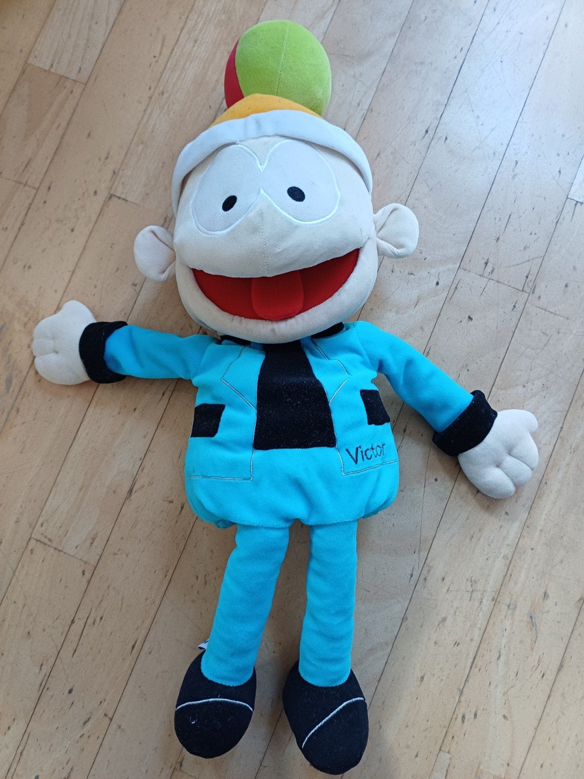 Handpop Victor - Leuke en vrolijke knuffelpop, Gebruikt, Overige merken, Overige karakters, Overige typen