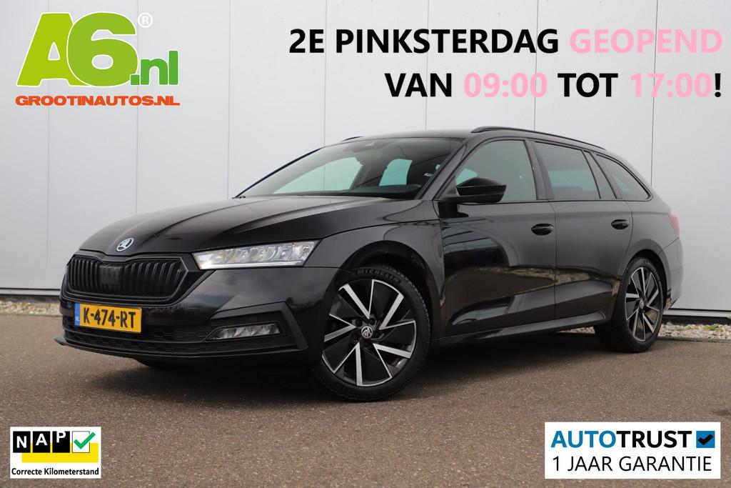 Skoda Octavia Combi 1.0 TSI Sport Business 110PK RS Stoelen, Stof, Gebruikt, Met garantie (alle), Zwart