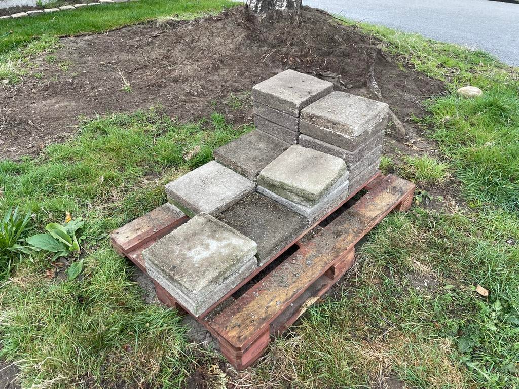 Beton tegels (grind) 30x30, Ophalen, Gebruikt, Minder dan 5 m², Beton