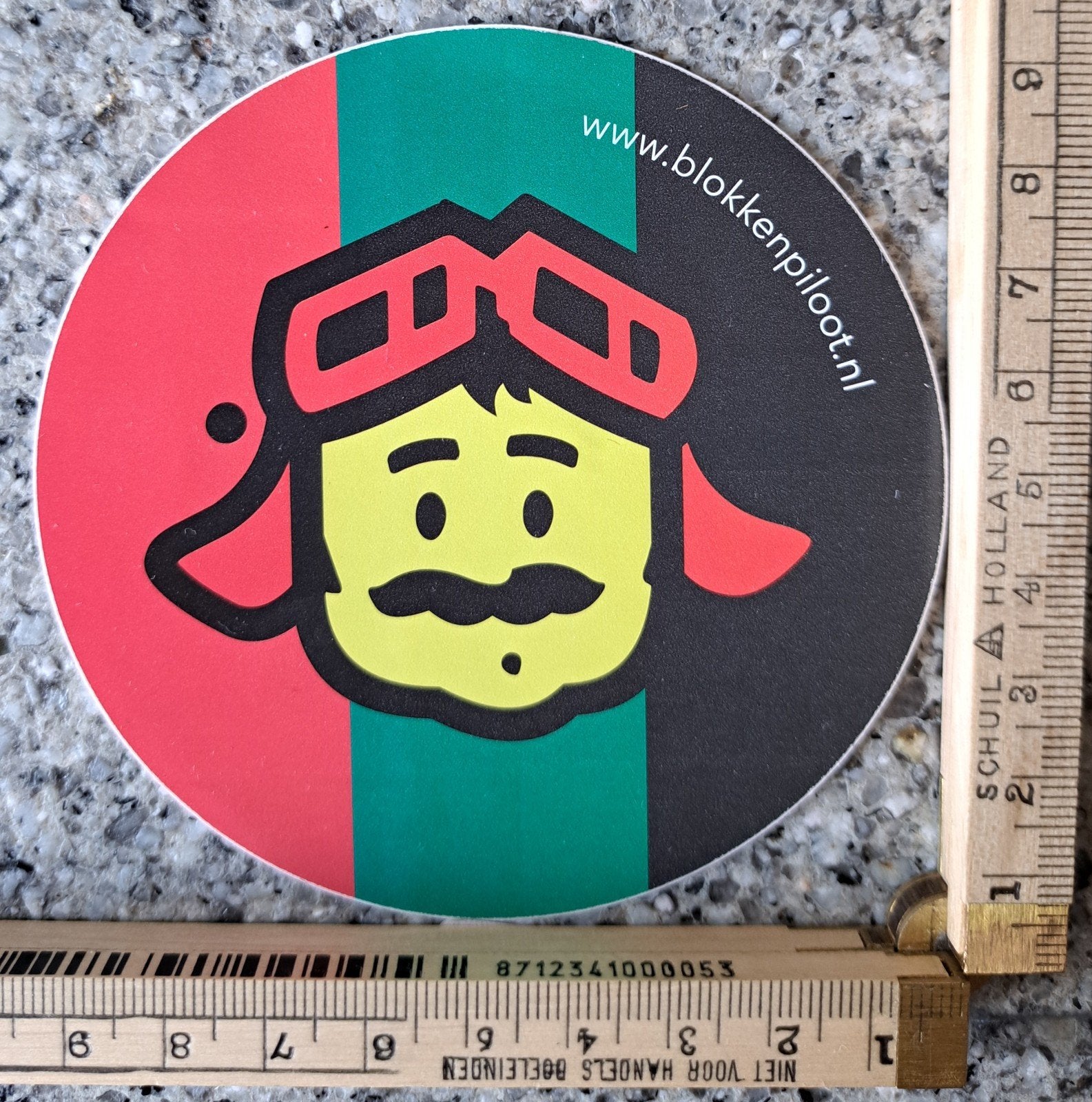 Blokkenpiloot sticker Lego winkel Nijmegen vliegenier, Ophalen of Verzenden, Zo goed als nieuw