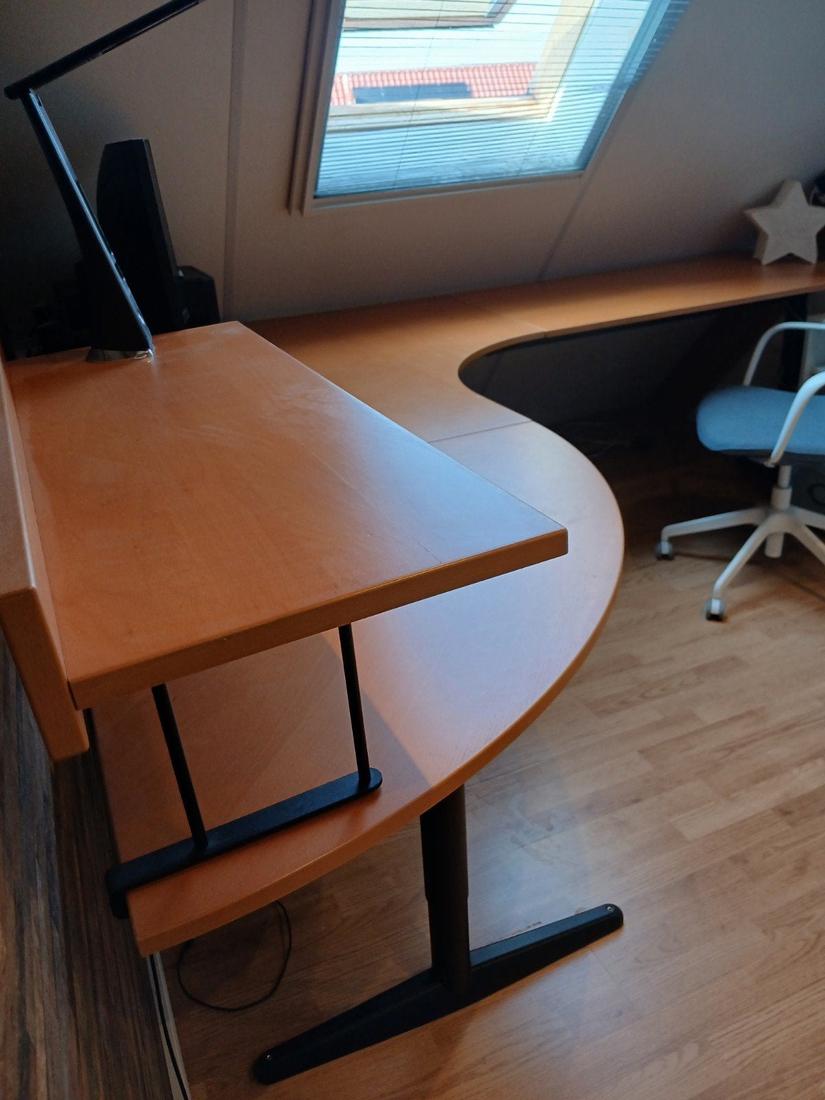 Ruim hoekbureau met opzetstuk - 200x240x80 cm, Huis en Inrichting, Bureaus, Ophalen