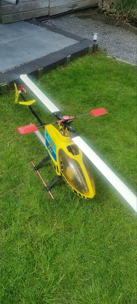 Vario Skyfox met Rossi 10cc motor en gyro, Hobby en Vrije tijd, Modelbouw | Radiografisch | Helikopters en Quadcopters, Gebruikt