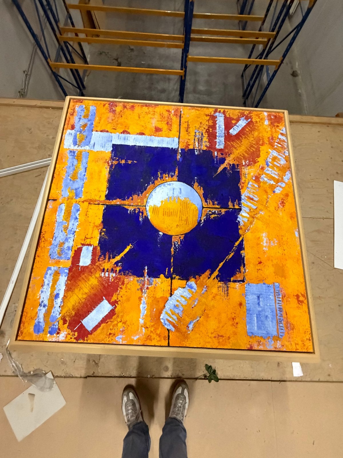 Partij van 17 schilderijen | modern abstract + figuratief, Ophalen