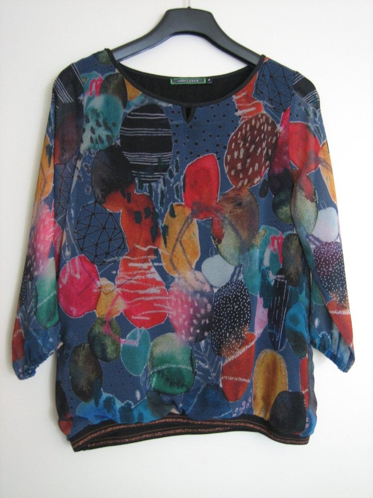 Zeer kleurig artistiek bloesshirt LIZZY & COCO, M snazzeys, Maat 38/40 (M), Nieuw, Lizzy & Coco, Meerkleurig