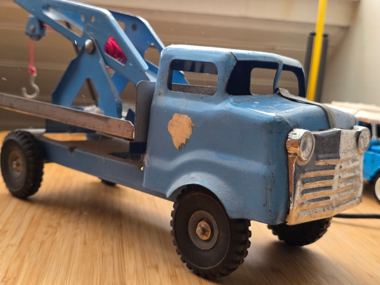 Vintage takelwagen Triang werkt en origineel, Overige merken, Gebruikt, Groter dan 1:32, Ophalen of Verzenden