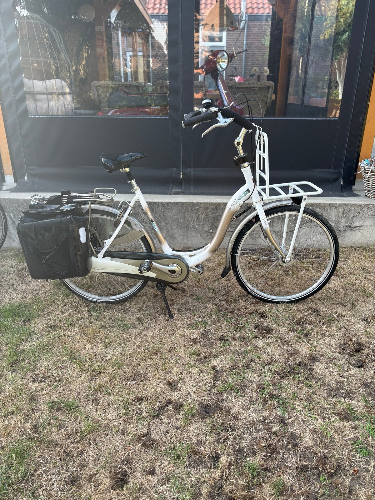 Mamafiets met lage instap en bagagedragers, Fietsen en Brommers, Overige merken, Ophalen of Verzenden, 50 tot 53 cm, Trommelrem
