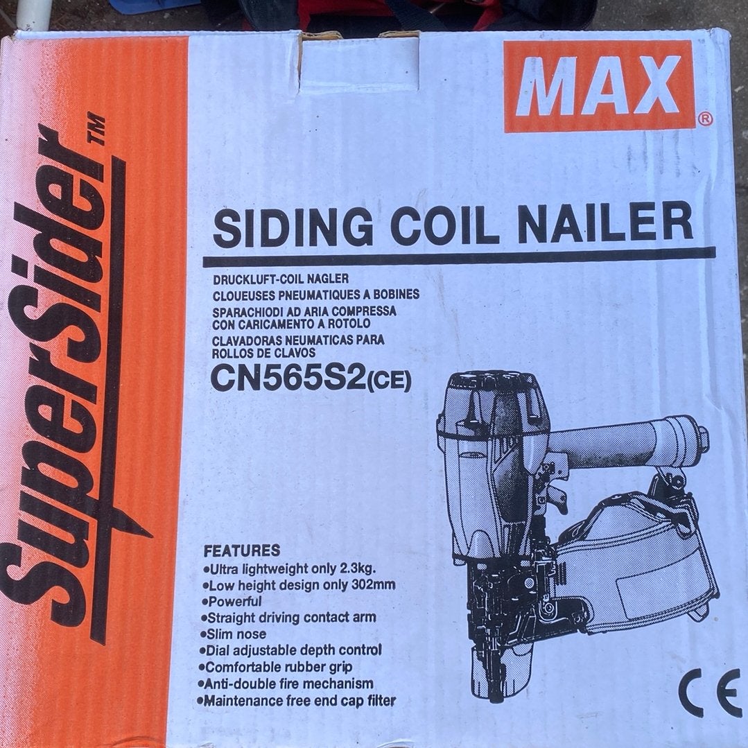 Max SuperSider Coil Nailer - Spijkermachine met slang, Ophalen of Verzenden, Zo goed als nieuw, Tacker/nietmachine, Overige merken