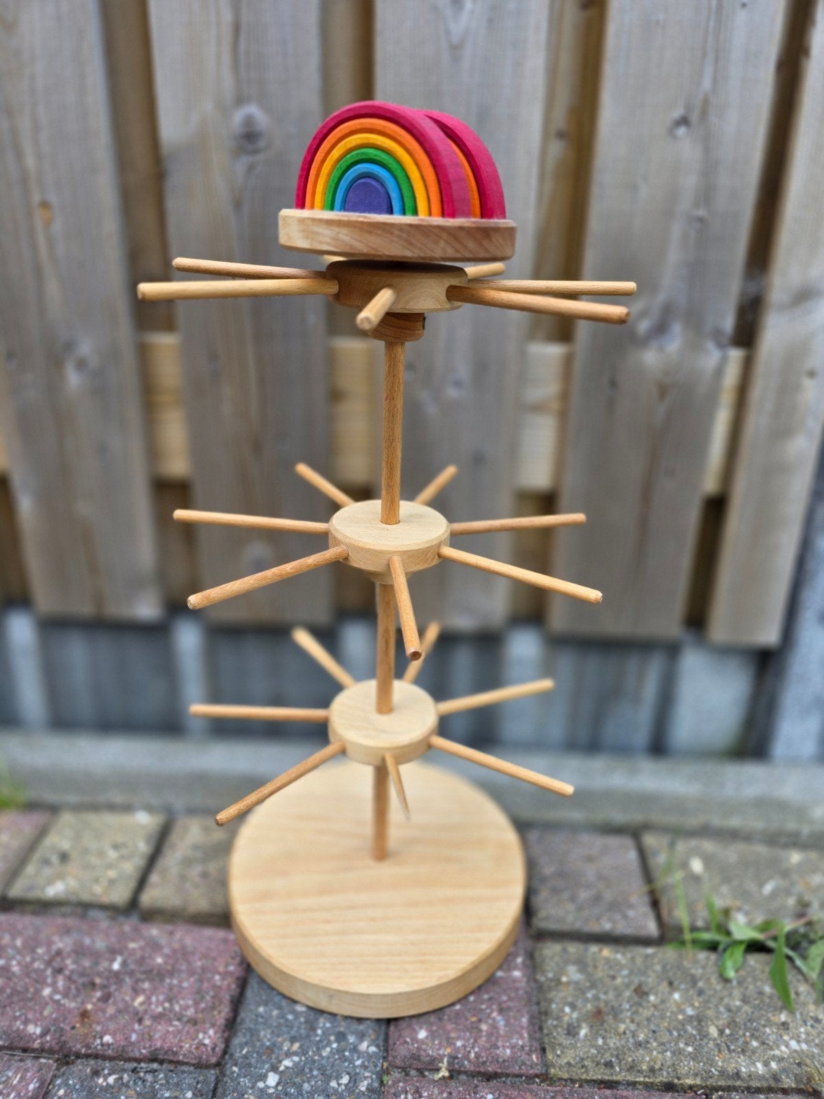 Grimms Houten regenboog standaard met regenboog, Ophalen of Verzenden, Gebruikt