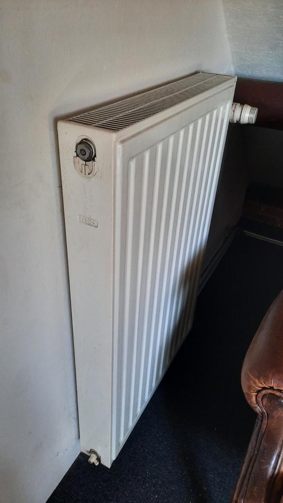 Paneel radiator 5x thermostaat knop wit ZGAN, Ophalen, Zo goed als nieuw, Radiator