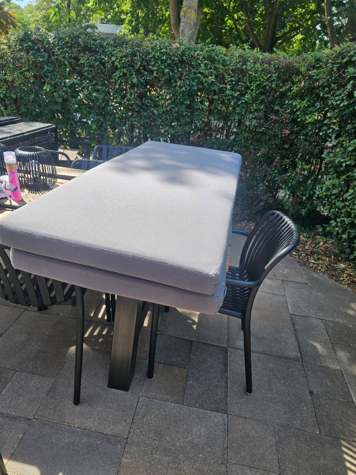 2x My Pilloo tuinkussens grijs 60x135cm, Tuin en Terras, Tuinmeubel-accessoires, Ophalen, Gebruikt