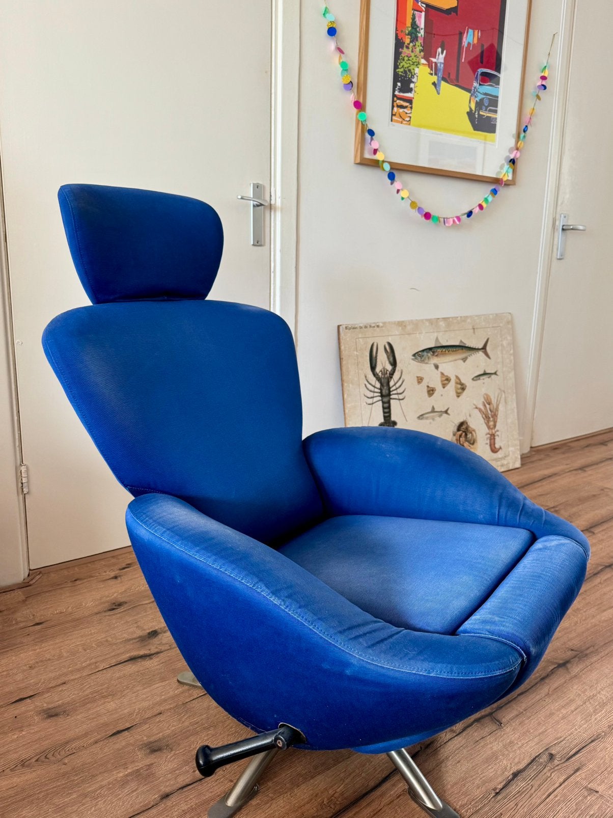 Cassina Dodo fauteuil, Ophalen, Gebruikt, 75 tot 100 cm, Stof