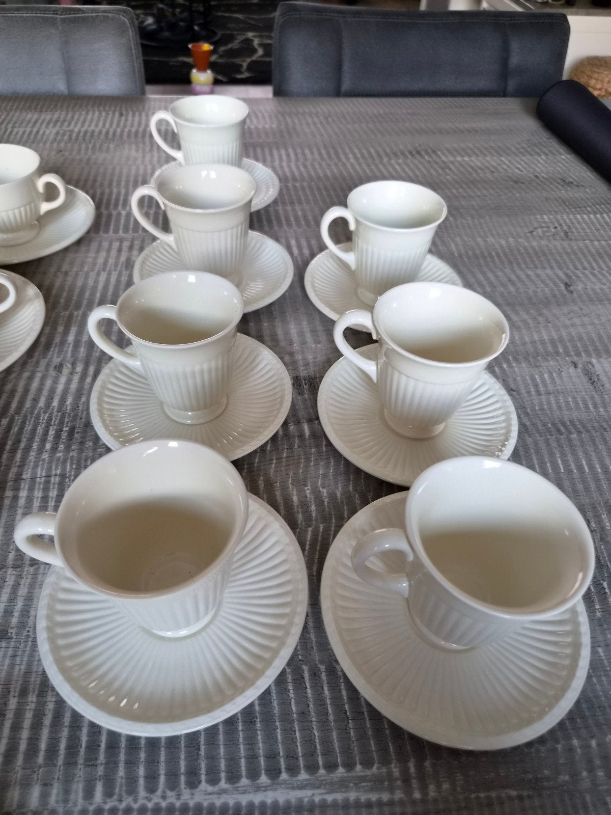 7 Wedgwood Edme koffiekopjes en schoteltjes, Ophalen of Verzenden
