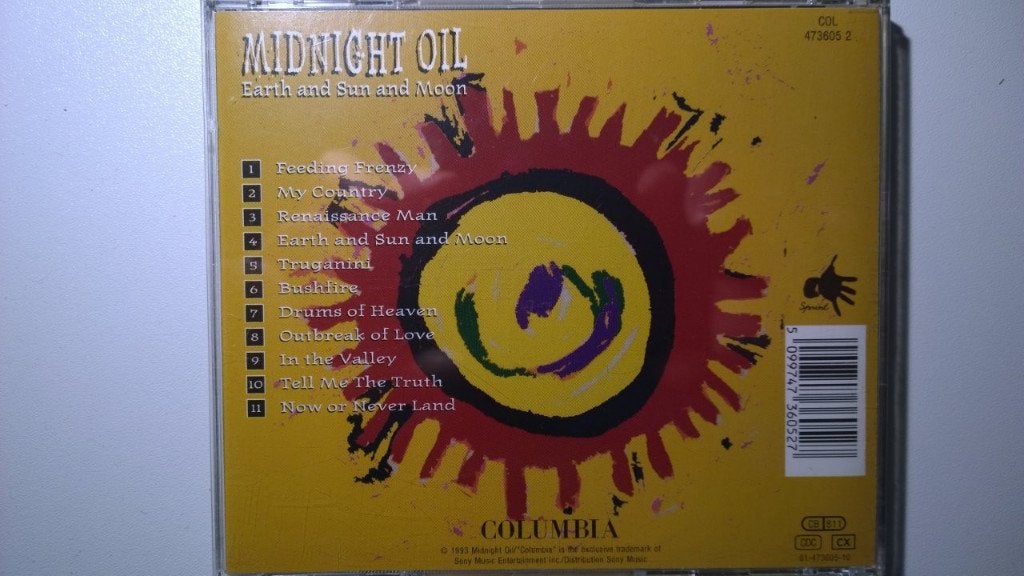 Midnight Oil - Earth And Sun And Moon, Ophalen of Verzenden, Zo goed als nieuw, Poprock, Album