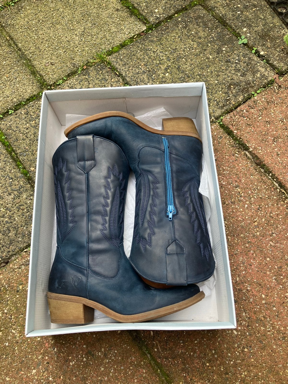 Zgan La Pintura westernlaarzen 39, Ophalen of Verzenden, Zo goed als nieuw, Blauw