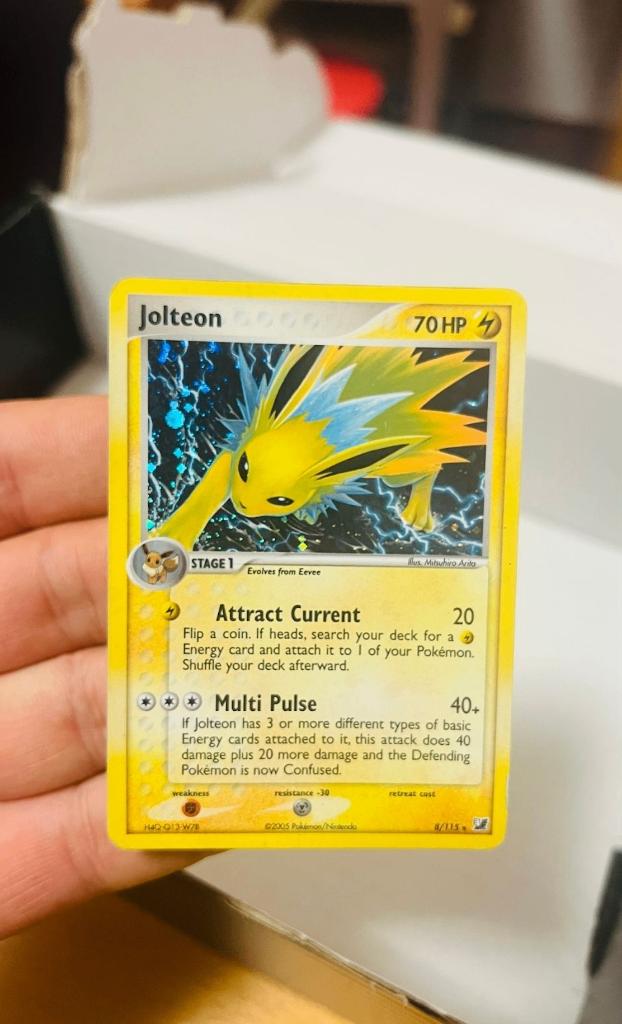 Jolteon 8/115 Holo Ex Unseen Forces Pokemon, Verzenden, Zo goed als nieuw, Losse kaart, Foil
