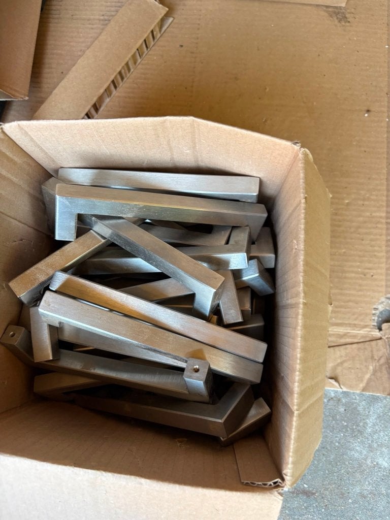 43x Moderne RVS keukengrepen 170 mm, Ophalen, Gebruikt, Metaal