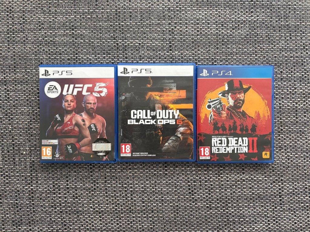 Call of Duty Black Ops 6, UFC 5 & Red Dead Redemption, Spelcomputers en Games, Ophalen, Zo goed als nieuw