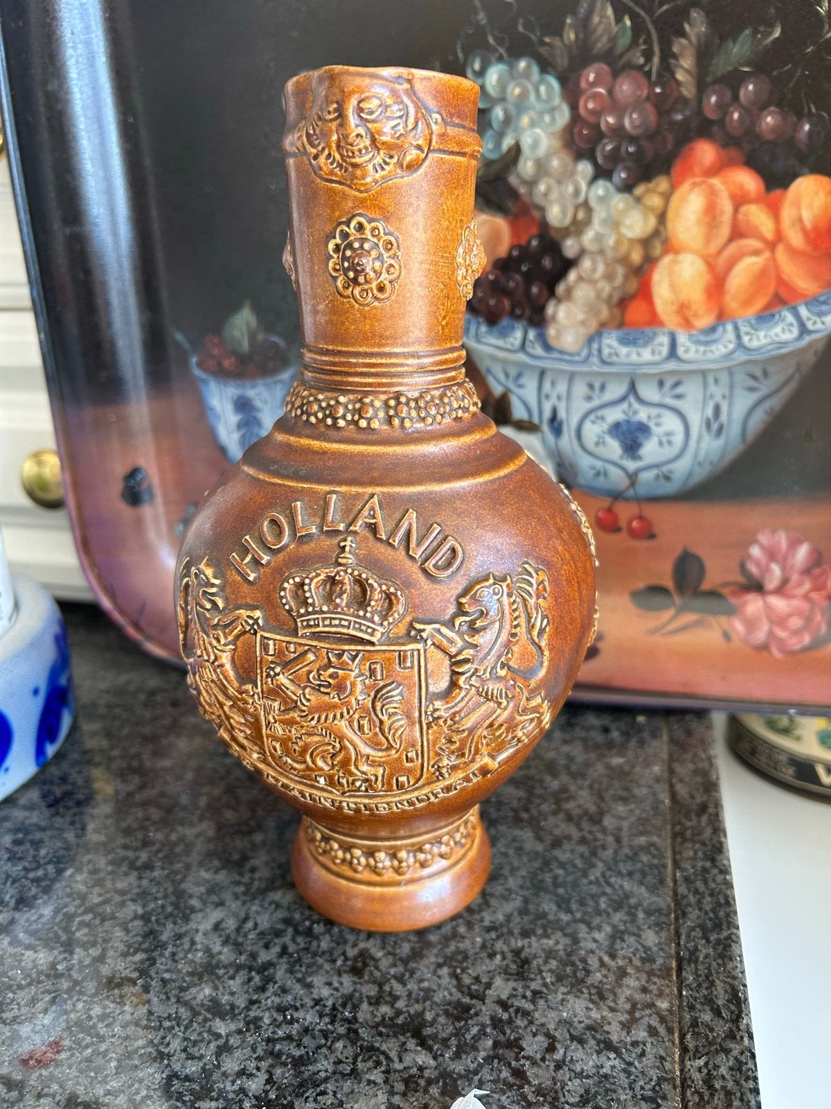 Antiek vintage Holland kruik kan nederlands wapen baardman, Antiek en Kunst, Antiek | Keramiek en Aardewerk, Ophalen of Verzenden