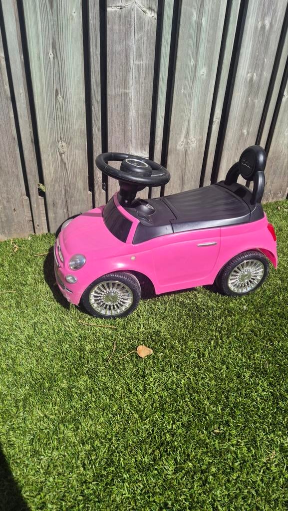 Roze Fiat 500 loopauto, Ophalen, Gebruikt, Loopvoertuig