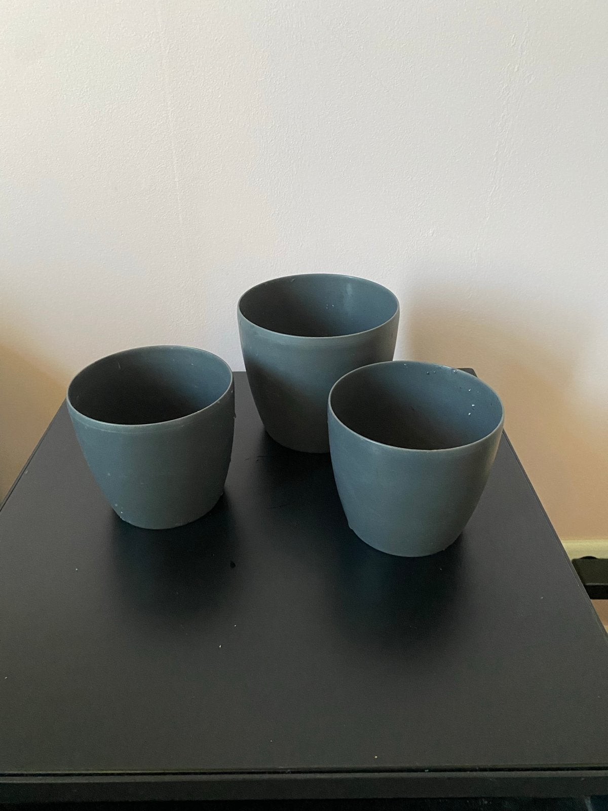 Set van 3 gratis bloempotten, Ophalen, Kunststof, Gebruikt, Rond