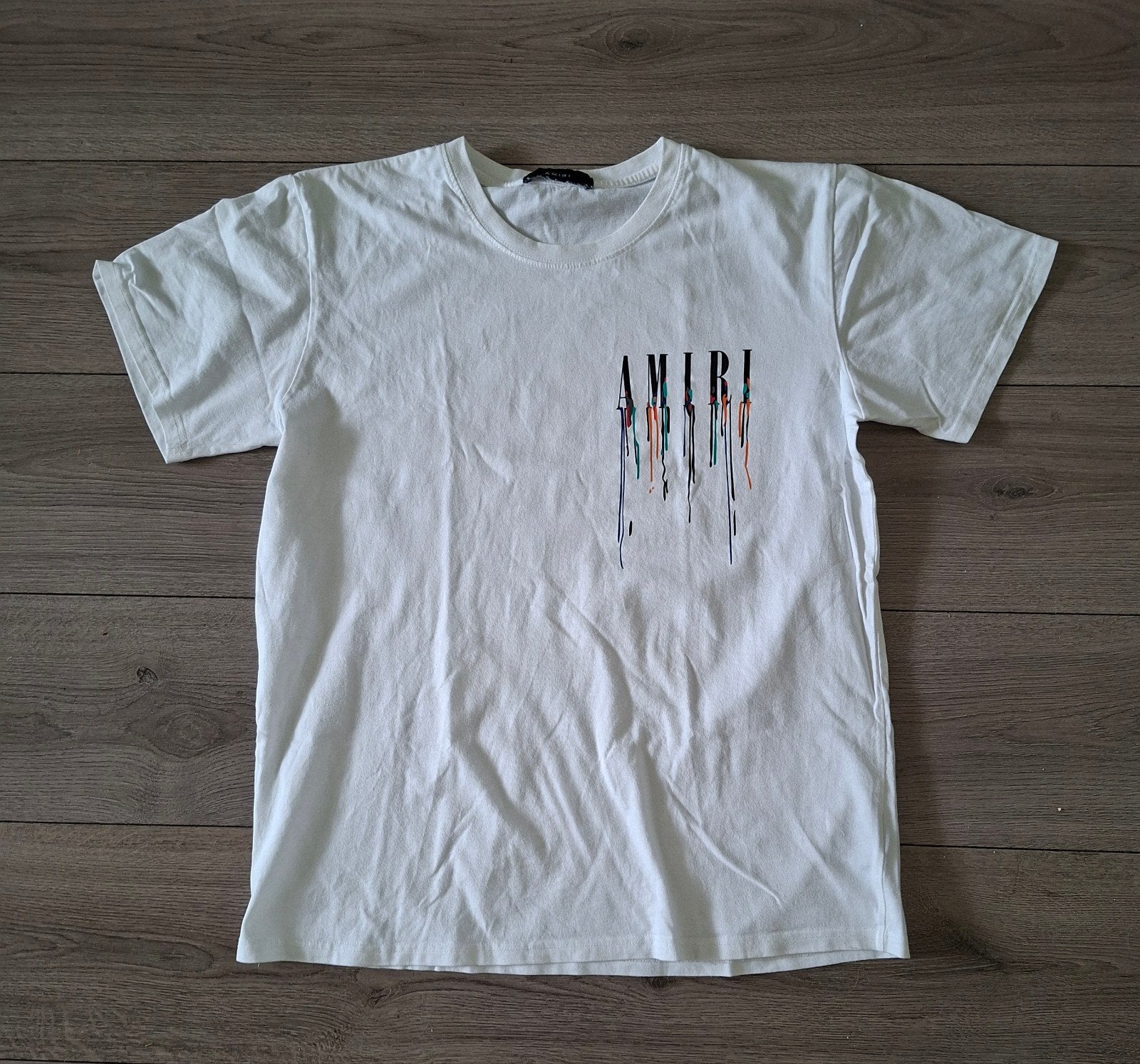 AMIRI stijl T-shirt wit maat M, Ophalen of Verzenden, Zo goed als nieuw, Maat 48/50 (M), Wit