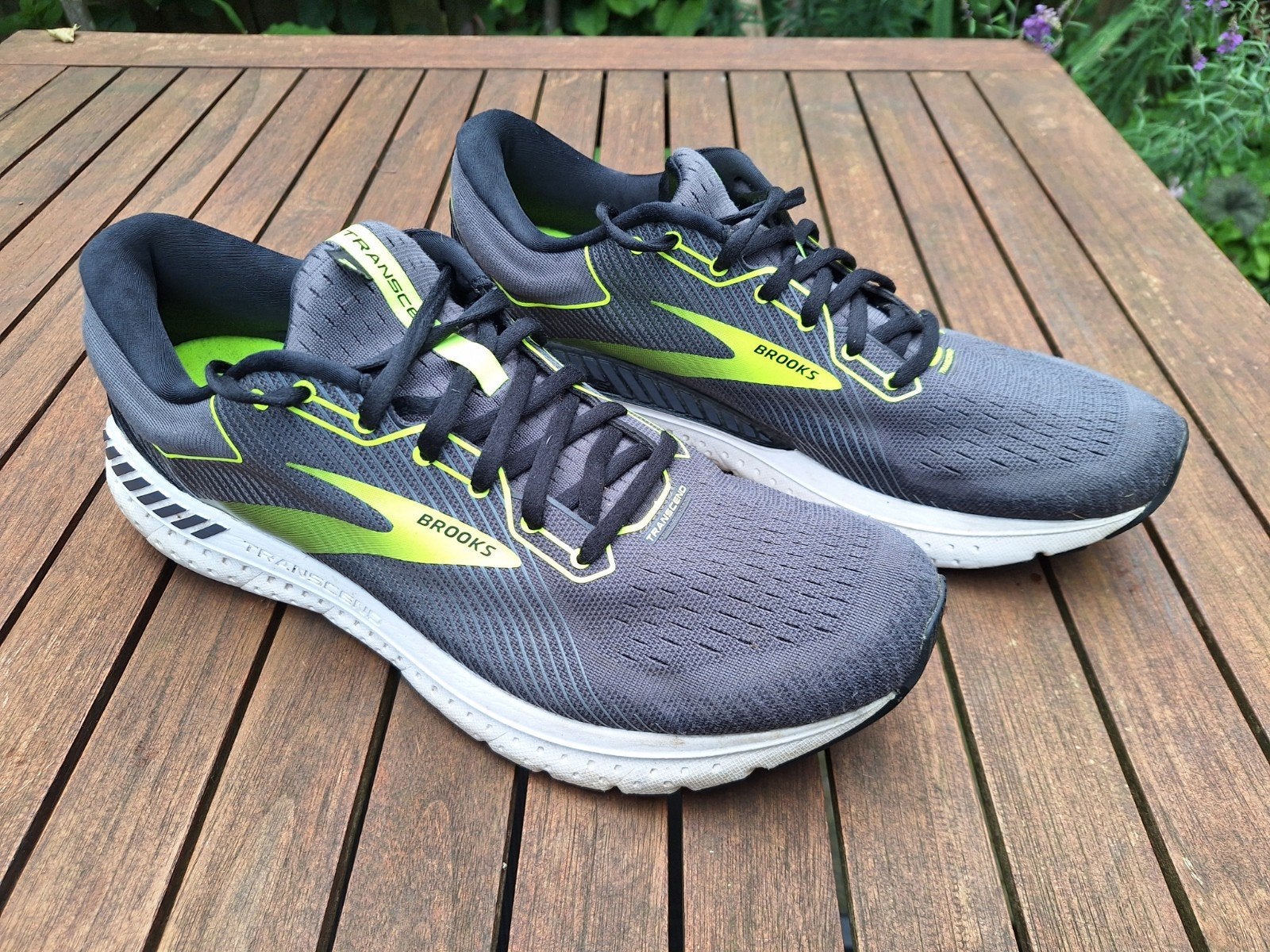 Brooks Transcend 7 hardloopschoenen zgan maat 46 UK 11, Sport en Fitness, Loopsport en Atletiek, Overige merken, Hardloopschoenen
