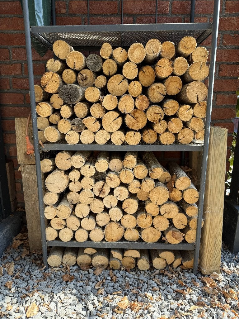 130x kastanje perkpaaltjes 27-28cm d5-9cm, Ophalen, Gebruikt, Blok, 200 cm of meer