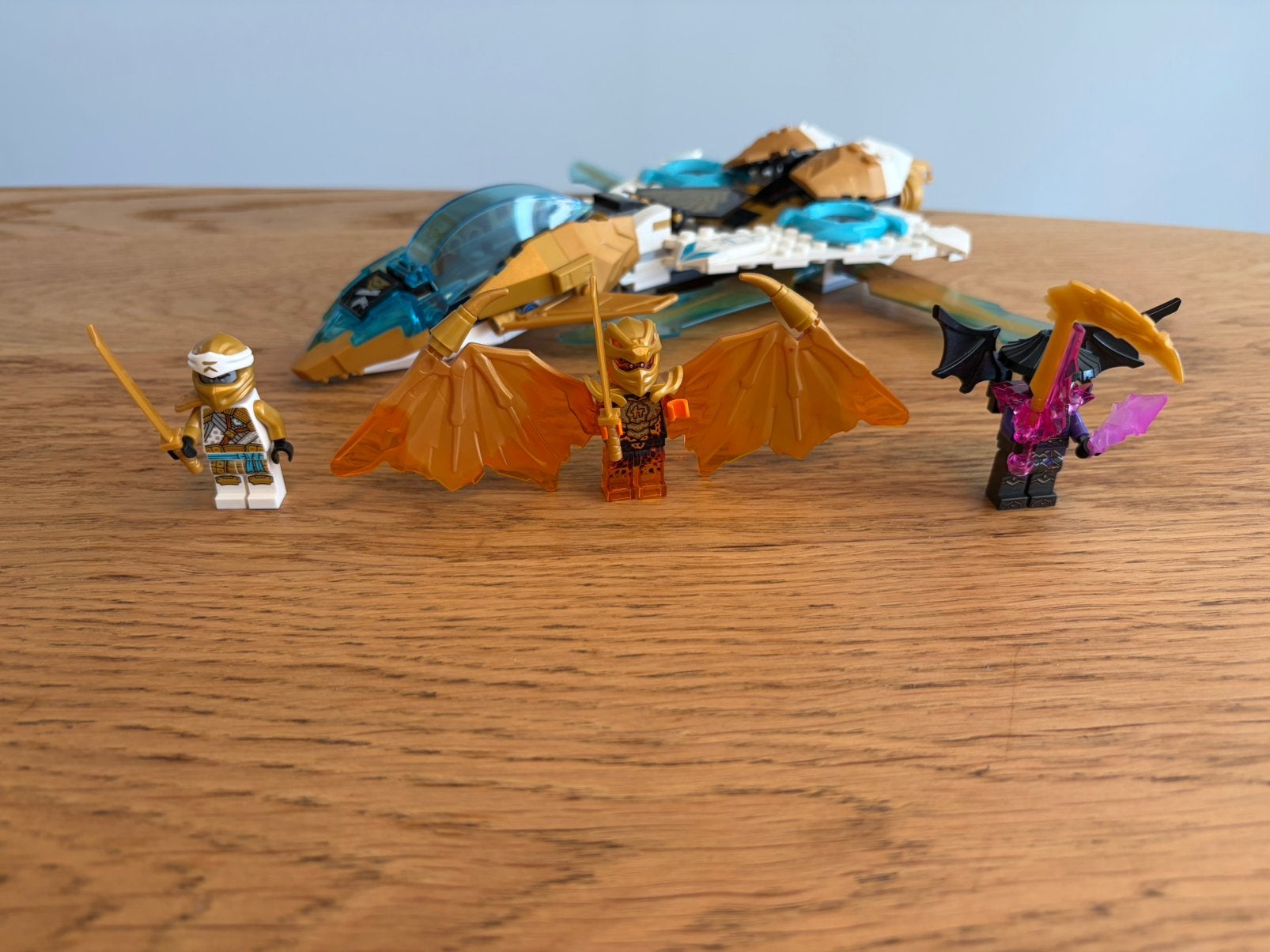 LEGO Ninjago 71770 Zane’s golden dragon jet, Lego, Zo goed als nieuw, Inclusief minifiguren, Ophalen of Verzenden