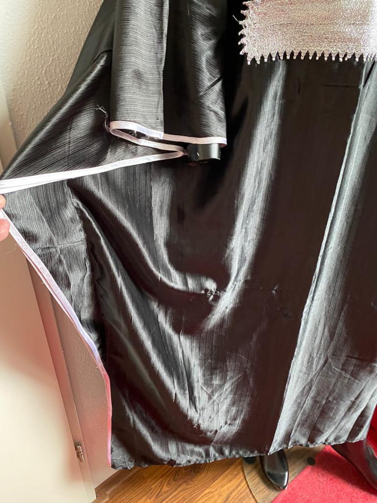 Zwarte Abaya met Witte Details - Maat M, Maat 38/40 (M), Overige typen, Zwart, Ophalen of Verzenden