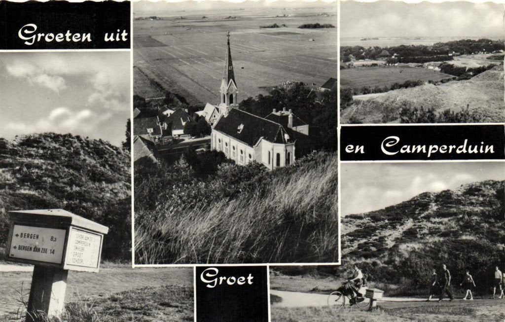 Groeten uit Groet en Camperduin - 4 afb - 1971 gelopen, Ophalen of Verzenden, 1960 tot 1980, Gelopen, Noord-Holland