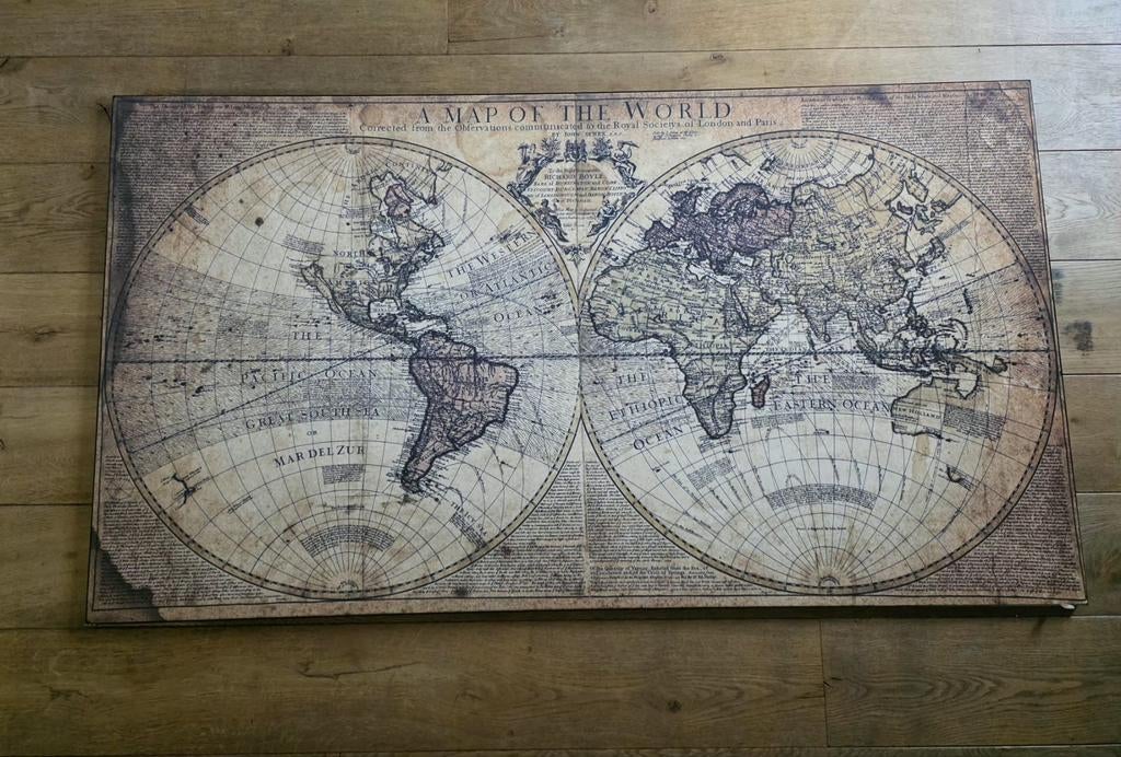 Wanddoek wereldkaart, Ophalen