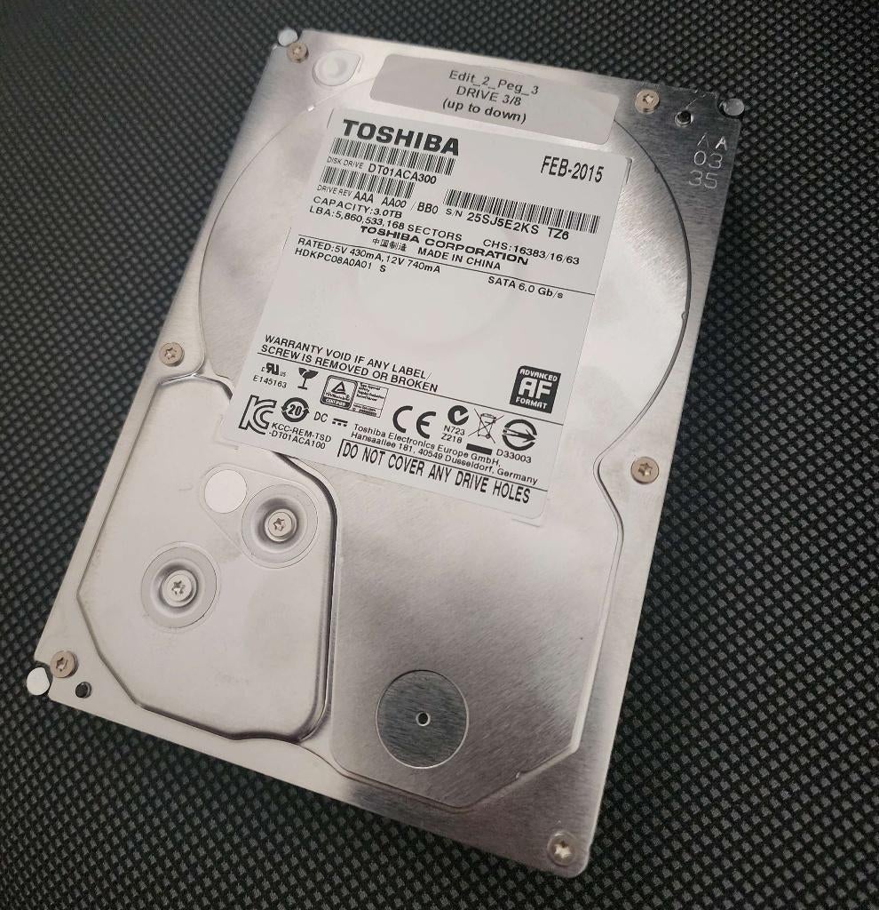 Toshiba Internal 3.5" HDD 3.0 TB, Computers en Software, Harde schijven, Intern, Toshiba, 3.5", Ophalen of Verzenden