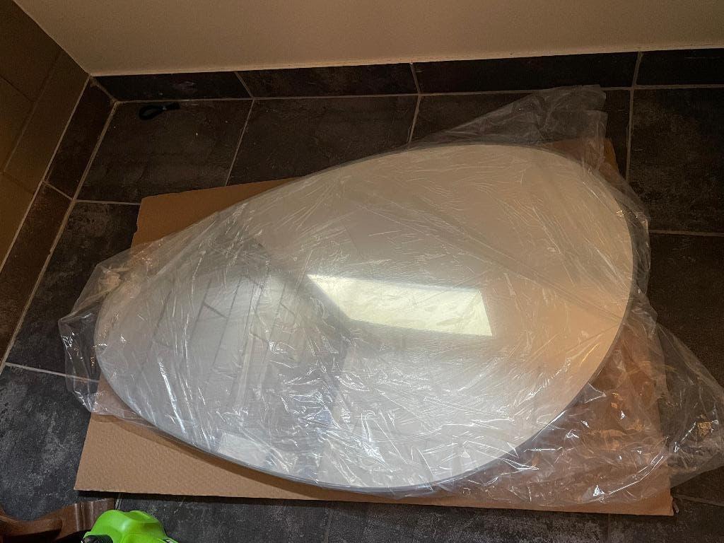 Badkamer spiegel organic 120x75 + LED + spiegelverwarming, Ophalen, Nieuw, 100 tot 125 cm, Minder dan 100 cm