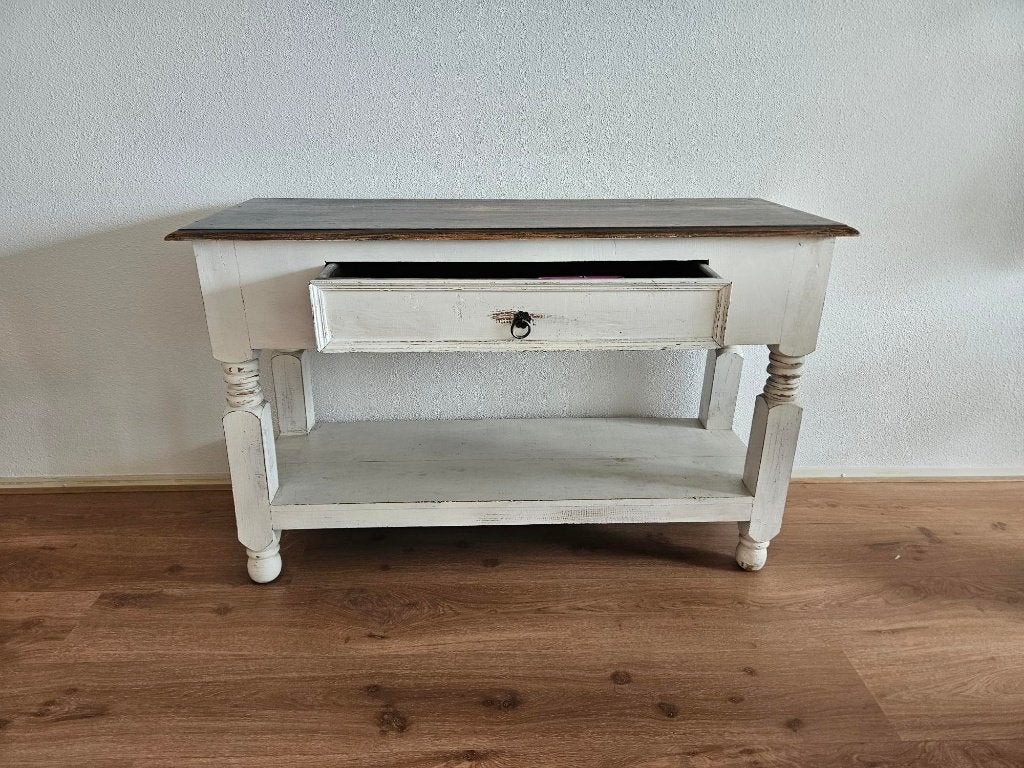 sidetable hout, Ophalen, Gebruikt, 100 tot 150 cm, Rechthoekig
