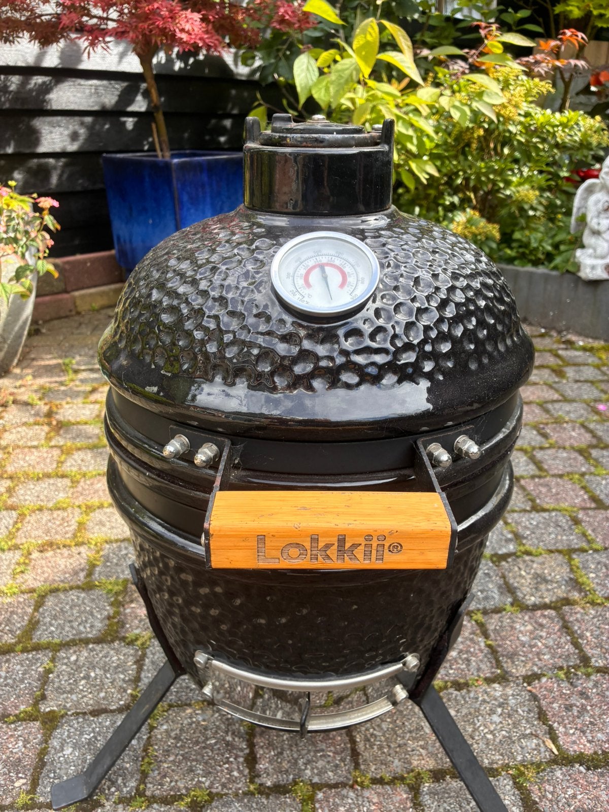 Mini Barbecue LOKKII, groen, 32 cm rooster 27 cm, Ophalen of Verzenden, Zo goed als nieuw