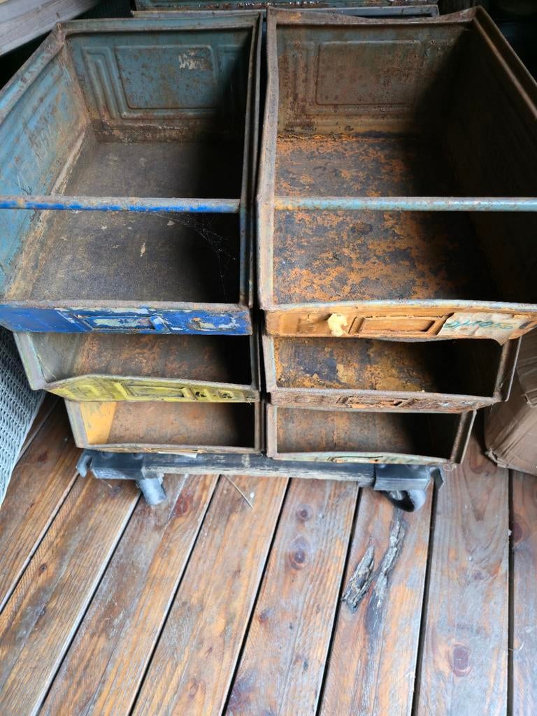 Schafer Lager-fix2 magazijnbakken staal, 6 stuks, Ophalen