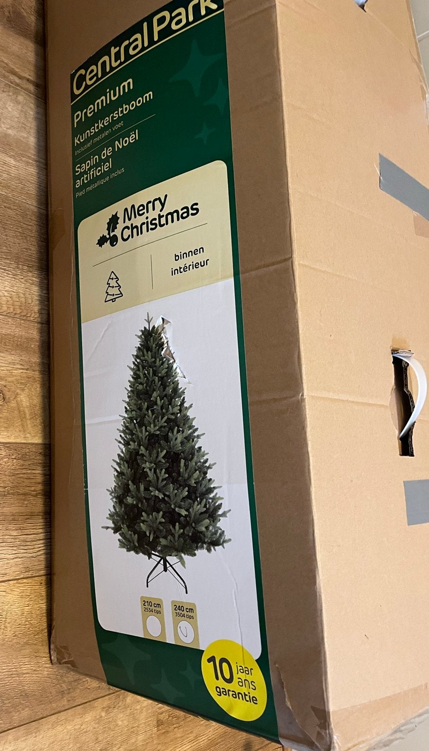 Kerstboom kunstkerstboom Central Park Premium 240cm, Ophalen, Zo goed als nieuw