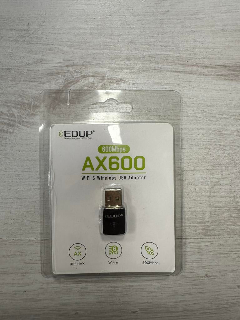 EDUP AX600 WiFi 6 USB Adapter - 600Mbps, Ophalen of Verzenden, Nieuw