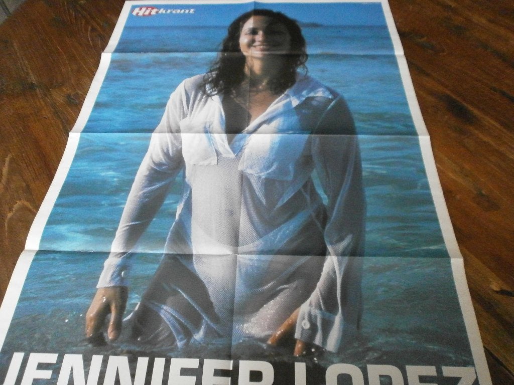 leuke xl poster Jennifer Lopez ( zee), Verzenden, Zo goed als nieuw, A1 t/m A3, Film en Tv