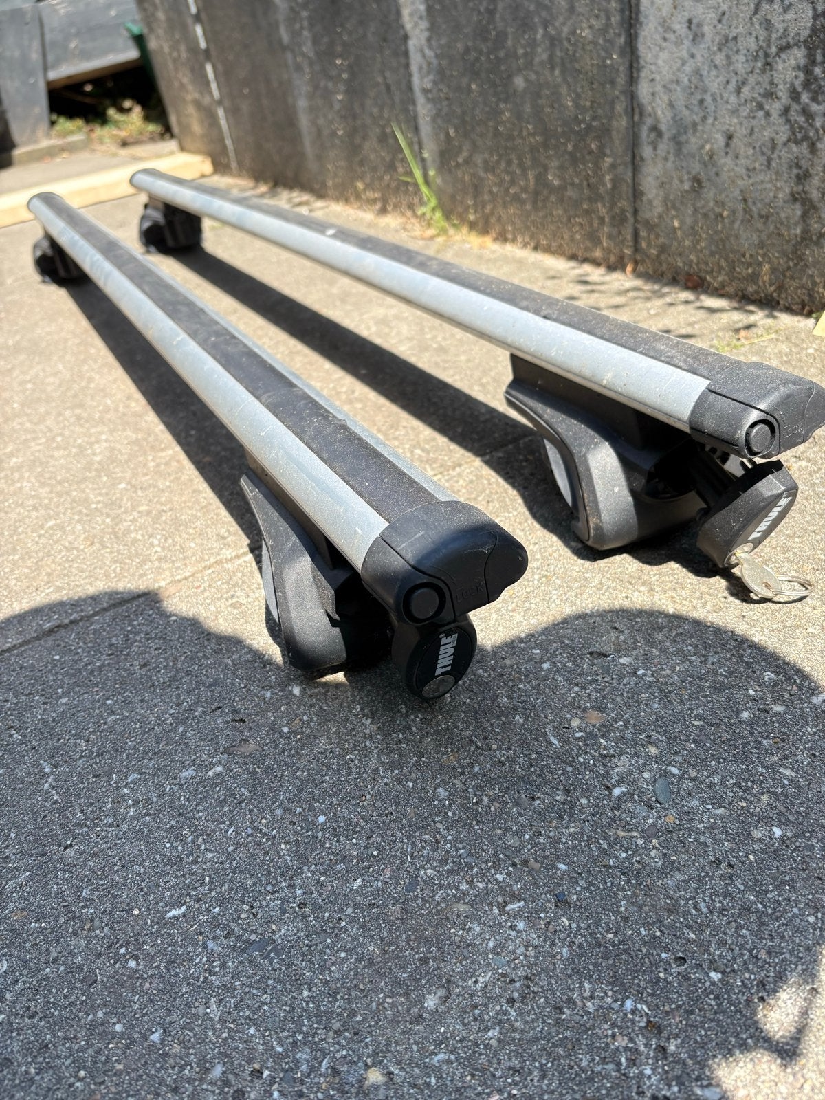 Thule dakdragers voor auto's met dakrand, Auto diversen, Dakdragers, Gebruikt, Ophalen