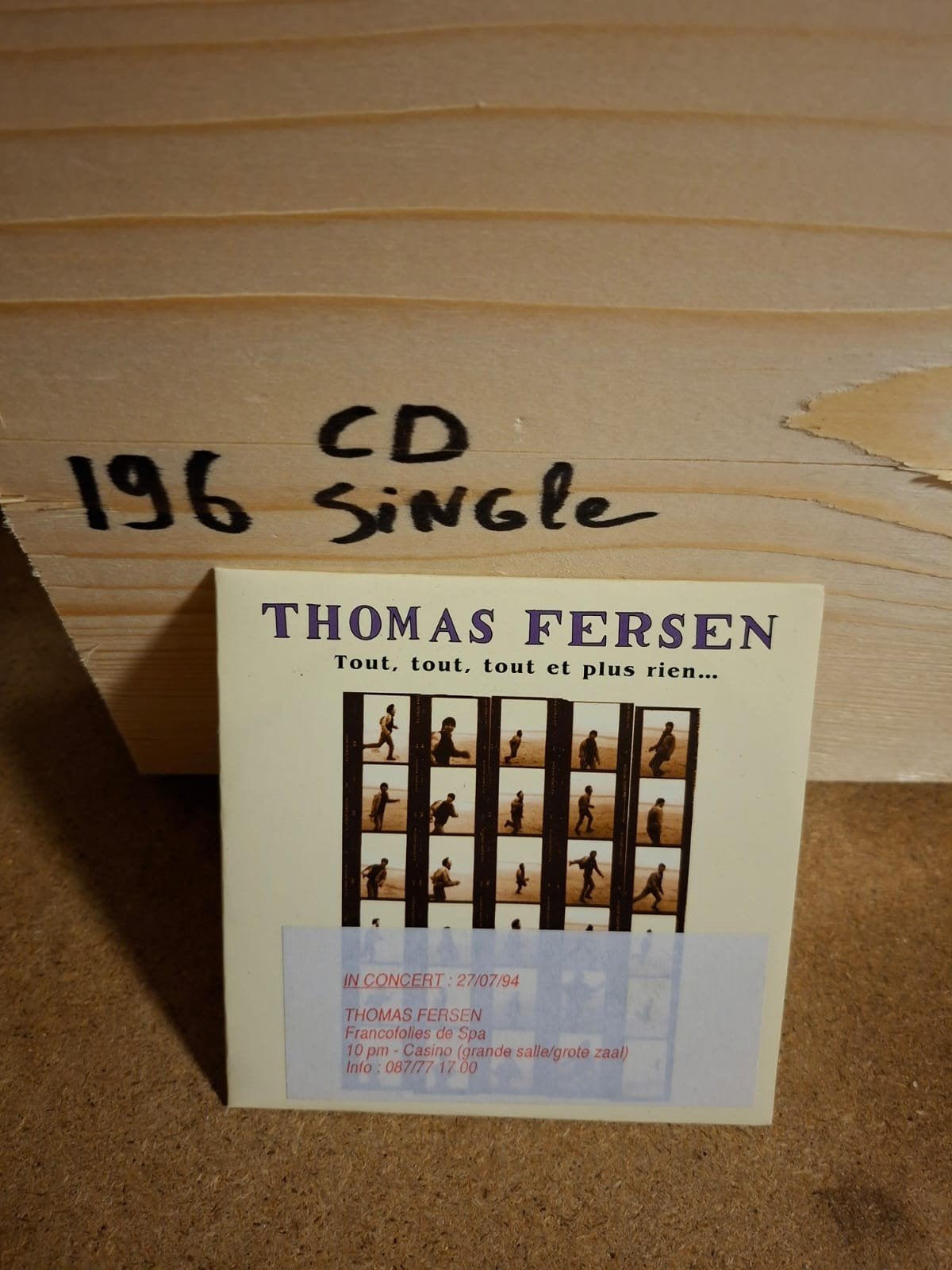 Thomas Fersen - Tout, tout, tout et plus rien... CD Single, Ophalen of Verzenden, Gebruikt, Overige genres