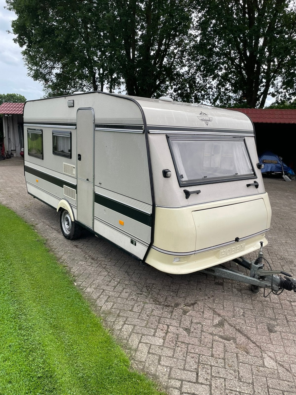 Hobby 460 4 pers.met Voortent, Caravans en Kamperen, Rondzit, Hobby, 750 - 1000 kg, Particulier