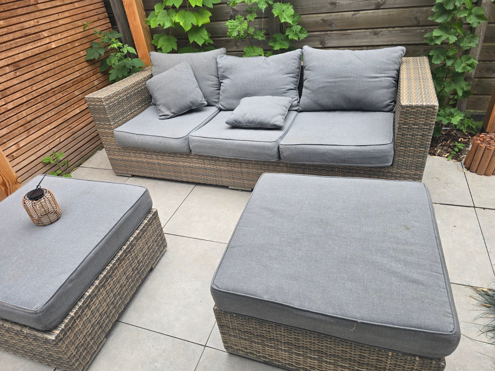 Loungeset prima staat! incl.terrasparasol., Ophalen, Zo goed als nieuw