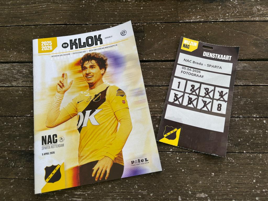 Nac breda sparta programmaboekj inc kaartje, Eén persoon